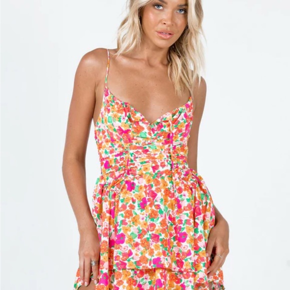 open lace back dress Lars Maxi Dress Orange Multi main image 0